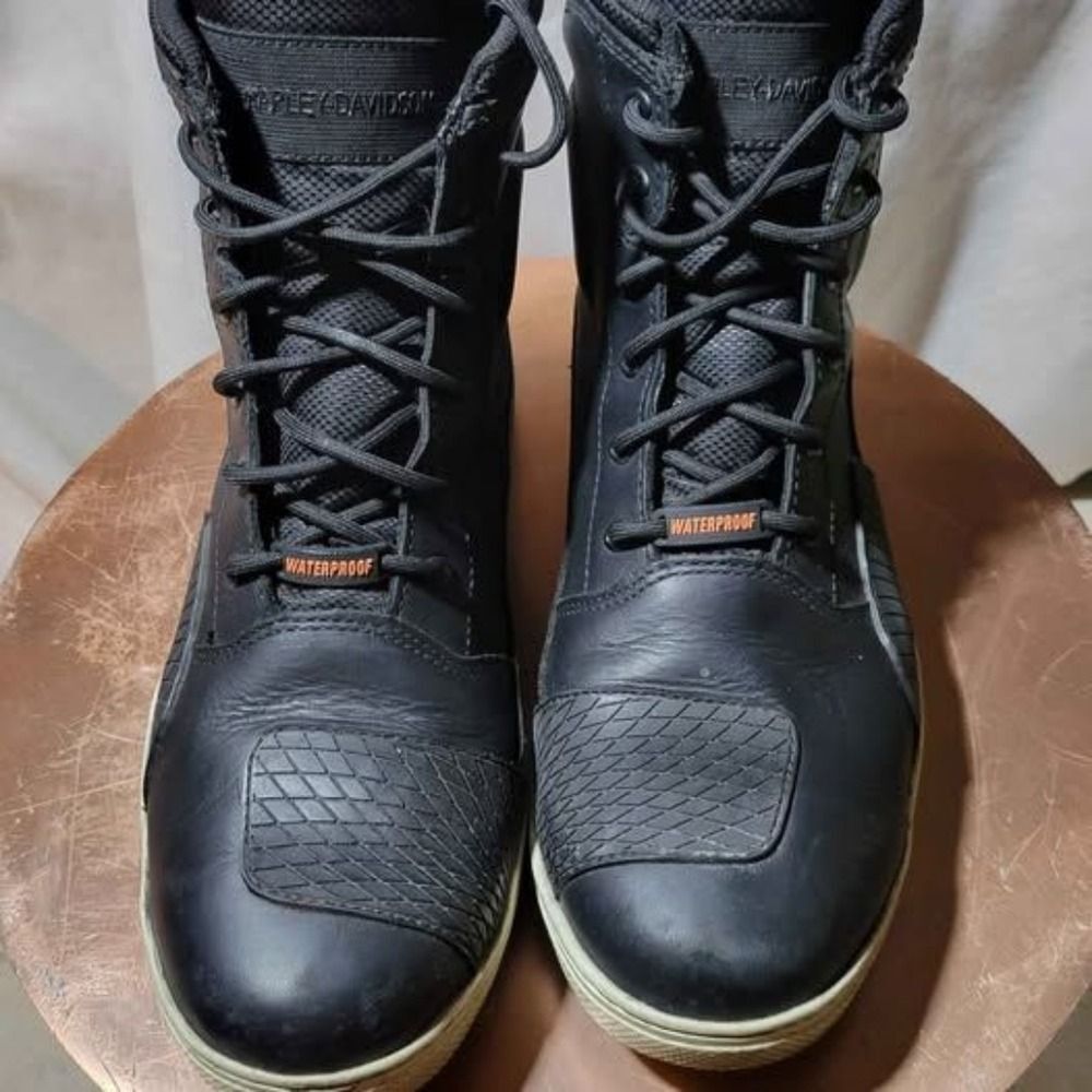 Harley-Davidson Men's Holtman 6-Inch Black Waterproof Motorcycle Boots Size 10.5